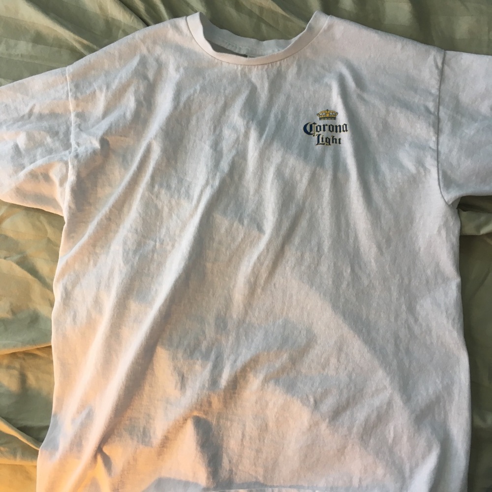 Corona Light White T Shirt Size L
